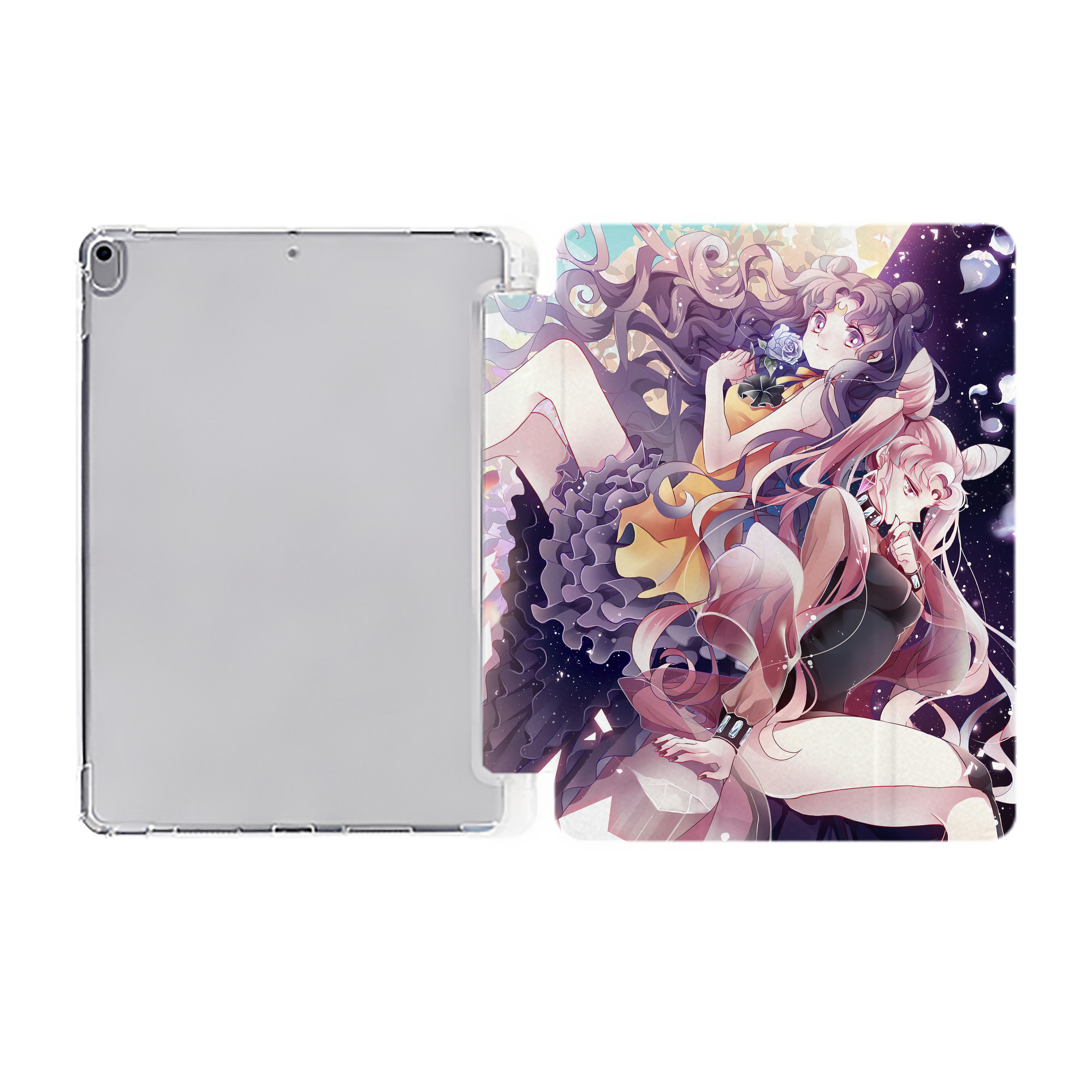（画像用） 美少女戦士セーラームーン Sailor Moon IPad ケース ペン収納付き 三つ折りスタンド PUレザー×シリコン 対応機種9.5/10.5/10.9インチ